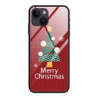 For iPhone 14 Plus Christmas Glass Phone Case(Christmas Trees) - 1