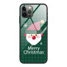 For iPhone 14 Pro Christmas Glass Phone Case(Santa Claus) - 1