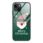 For iPhone 13 Christmas Glass Phone Case(Santa Claus) - 1