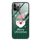 For iPhone 13 Pro Christmas Glass Phone Case(Santa Claus) - 1