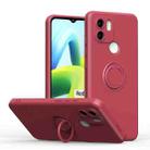 For Xiaomi Redmi A1 Ring Kickstand TPU Silicone Phone Case(Hawthorn Red) - 1