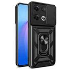 For OPPO Reno8 Pro+ 5G Sliding Camera Cover Design TPU+PC Phone Case(Black) - 1