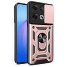 For OPPO Reno8 Pro+ 5G Sliding Camera Cover Design TPU+PC Phone Case(Rose Gold) - 1