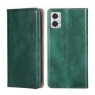 For Motorola Moto E22/E22i Gloss Oil Solid Color Magnetic Leather Phone Case(Green) - 1