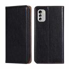 For Nokia G60 5G Gloss Oil Solid Color Magnetic Leather Phone Case(Black) - 1