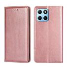 For Honor X8 5G/X6 Gloss Oil Solid Color Magnetic Leather Phone Case(Rose Gold) - 1