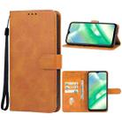 For Realme 10 5G Leather Phone Case(Brown) - 1