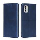 For Nokia G60 5G Cow Texture Magnetic Horizontal Flip Leather Phone Case(Blue) - 1