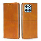 For Honor X8 5G/X6 Cow Texture Magnetic Horizontal Flip Leather Phone Case(Light Brown) - 1