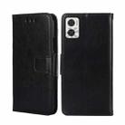 For Motorola Moto E22/E22i Crystal Texture Leather Phone Case(Black) - 1