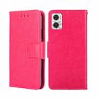 For Motorola Moto E22/E22i Crystal Texture Leather Phone Case(Rose Red) - 1