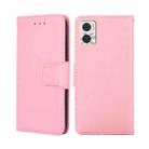 For Motorola Moto E22/E22i Crystal Texture Leather Phone Case(Pink) - 1