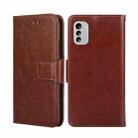 For Nokia G60 5G Crystal Texture Leather Phone Case(Brown) - 1