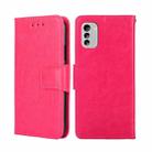 For Nokia G60 5G Crystal Texture Leather Phone Case(Rose Red) - 1