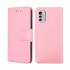 For Nokia G60 5G Crystal Texture Leather Phone Case(Pink) - 1