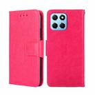 For Honor X8 5G/X6 Crystal Texture Leather Phone Case(Rose Red) - 1