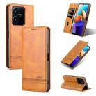 For vivo Y22/Y22s/Y35 4G Magnetic Calf Texture Leather Phone Case(Light Brown) - 1