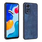For Xiaomi Redmi Note 11S/Note 11 Global AZNS 3D Embossed Skin Feel Phone Case(Sapphire Blue) - 1