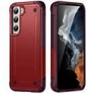 For Samsung Galaxy S22+ 5G 2 in 1 Soft TPU Hard PC Phone Case(Red Rose Red) - 1