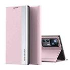 For Xiaomi 12T / 12T Pro / Redmi K50 Ultra Side Electroplated Magnetic Leather Phone Case(Pink) - 1