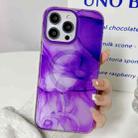 For iPhone 14 Pro Marble Dual-side Laminating Magsafe Phone Case(White Purple) - 1