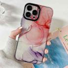 For iPhone 14 Pro Marble Dual-side Laminating Magsafe Phone Case(White Orange) - 1