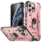 For iPhone 13 Pro Ring Holder Phone Case(Rose Gold) - 1