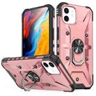 For iPhone 12 mini Ring Holder Phone Case(Rose Gold) - 1