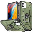 For iPhone 12 Ring Holder Phone Case(Army Green) - 1