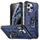 For iPhone 11 Pro Max Ring Holder Phone Case(Blue) - 1