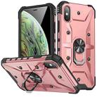 For iPhone X / XS Ring Holder Phone Case(Rose Gold) - 1