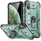 For iPhone X / XS Ring Holder Phone Case(Midnight Green) - 1