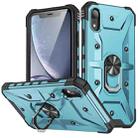 For iPhone XR Ring Holder Phone Case(Light Blue) - 1