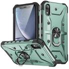 For iPhone XR Ring Holder Phone Case(Midnight Green) - 1