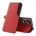 For Honor 70 Attraction Flip Holder Leather Phone Case(Red) - 1