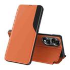 For Honor 70 Attraction Flip Holder Leather Phone Case(Orange) - 1