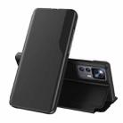 For Xiaomi 12T / 12T Pro / Redmi K50 Ultra Attraction Flip Holder Leather Phone Case(Black) - 1