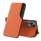 For Xiaomi 12T / 12T Pro / Redmi K50 Ultra Attraction Flip Holder Leather Phone Case(Orange) - 1