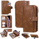 For iPhone XR Multifunctional Retro Detachable Magnetic Horizontal Flip Leather Case with Card Slots & Holder & Wallet & Photo Frame(Brown) - 1