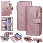 For iPhone XS Max Multifunctional Retro Detachable Magnetic Horizontal Flip Leather Case with Card Slots & Holder & Wallet & Photo Frame(Rose Gold) - 1