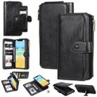 For iPhone 11 Multifunctional Retro Detachable Magnetic Horizontal Flip Leather Case with Card Slots & Holder & Wallet & Photo Frame(Black) - 1