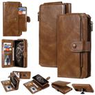For iPhone 11 Pro Max Multifunctional Retro Detachable Magnetic Horizontal Flip Leather Case with Card Slots & Holder & Wallet & Photo Frame(Brown) - 1
