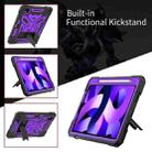 For iPad Pro 11 2018/2020/2021 Bumblebee Silicone+PC Shockproof Tablet Case with Holder(Black Purple) - 2