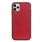 For iPhone 11 Pro Max Litchi Texture Genuine Leather Folding Protective Case(Red) - 1
