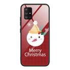 For Samsung Galaxy A71 4G Christmas Glass Phone Case(Snowman) - 1