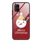 For Samsung Galaxy A21s Christmas Glass Phone Case(Snowman) - 1