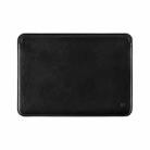 For MacBook Air 13.6 inch 2022 WiWU Skin Pro Platinum Ultra Slim Leather Laptop Bag(Black) - 1