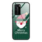 For Huawei P40 Christmas Glass Phone Case(Santa Claus) - 1