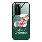 For Huawei P40 Pro / P40 Pro+ Christmas Glass Phone Case(Christmas Socks) - 1