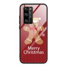 For Honor 30 Christmas Glass Phone Case(Brown Toy Bear) - 1